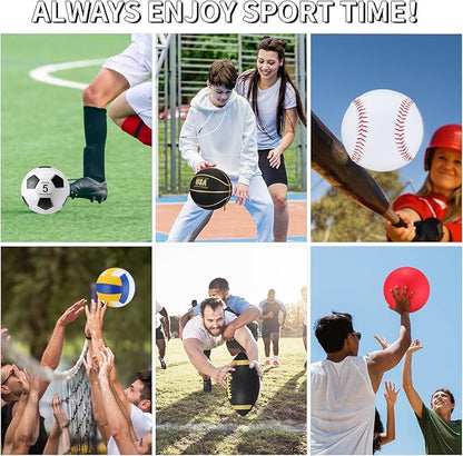 Libima 6 Pcs Multi Sport Ball Set Official Size Football, Basketball, Soccer, Volleyball