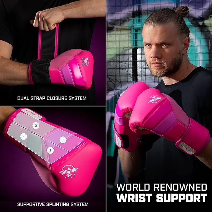 Hayabusa T3 Boxing Gloves for Men and Women Wrist and Knuckle Protection, Dual-X Hook and Loop