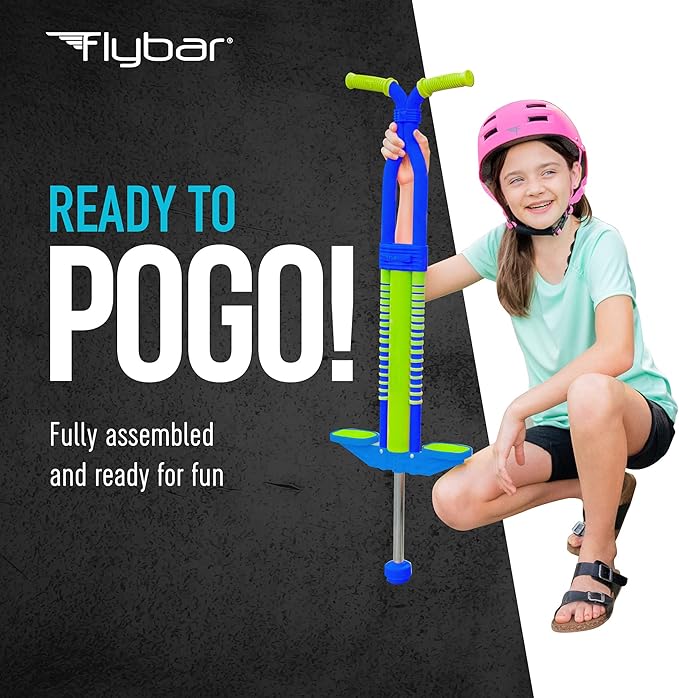 Flybar Master Pogo Stick for Kids Ages 9+, 80–160 lbs – Easy Grip Handles – Active Exercise Toy for