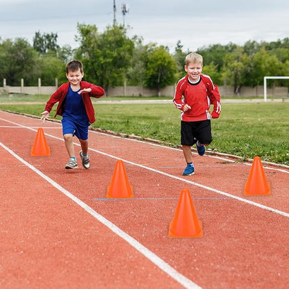 40 Pack Plastic Traffic Cone 7 Inch Small Orange Cones for Sports Soccer Cones Bike Obstacle