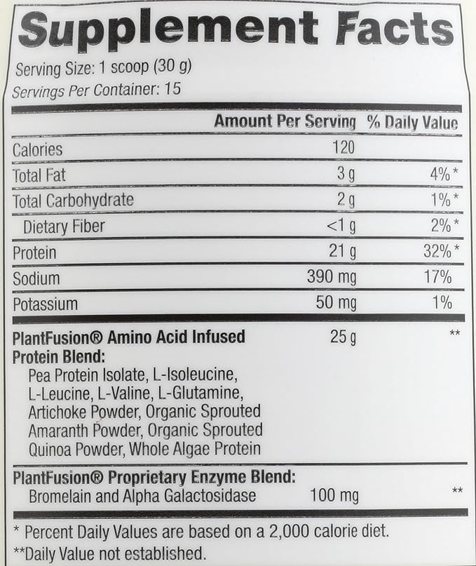 PlantFusion Complete Vegan Protein Powder - Plant Based Protein Powder With BCAAs, Digestive