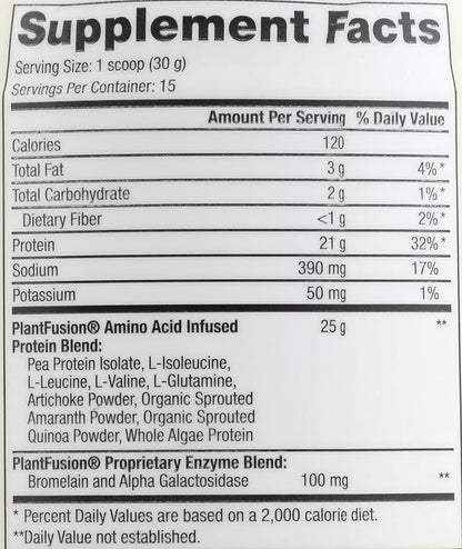 PlantFusion Complete Vegan Protein Powder - Plant Based Protein Powder With BCAAs, Digestive
