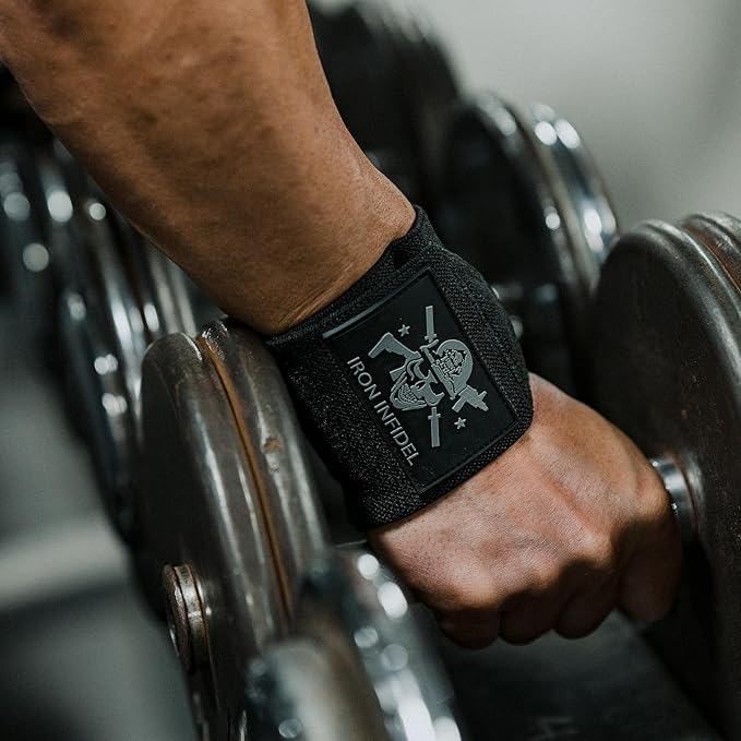 Iron Infidel Wrist Wraps for Weightlifting - 18" and 24" Heavy Duty Support for Working Out, Gym
