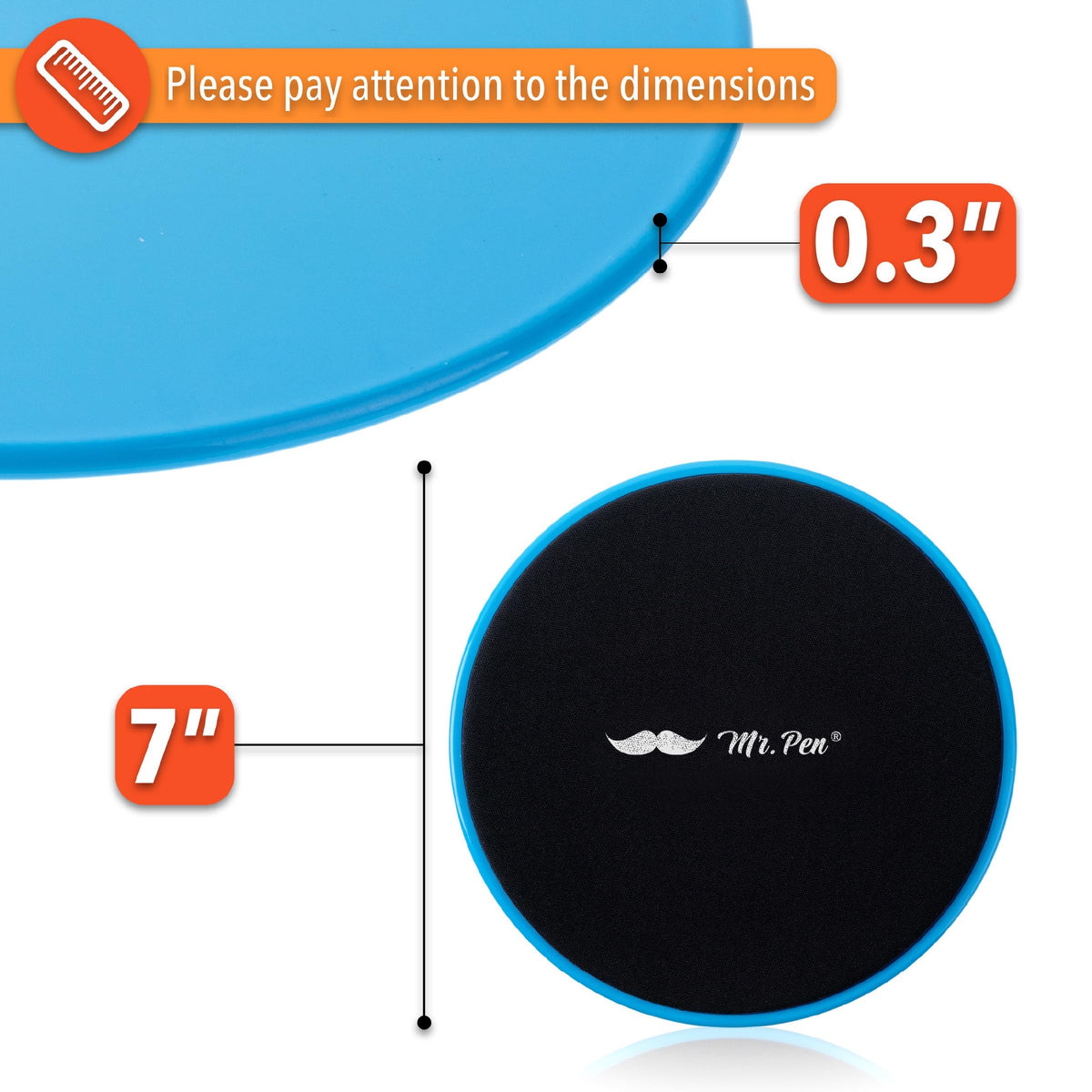 Mr. Pen- Core Sliders for Working Out, 2 Pack, Dual Sided