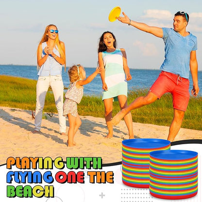 10 Pack Flying Disc Disk Flyer Disc Outdoor Training Interactive Flying Discs Bulk for Adults Dogs