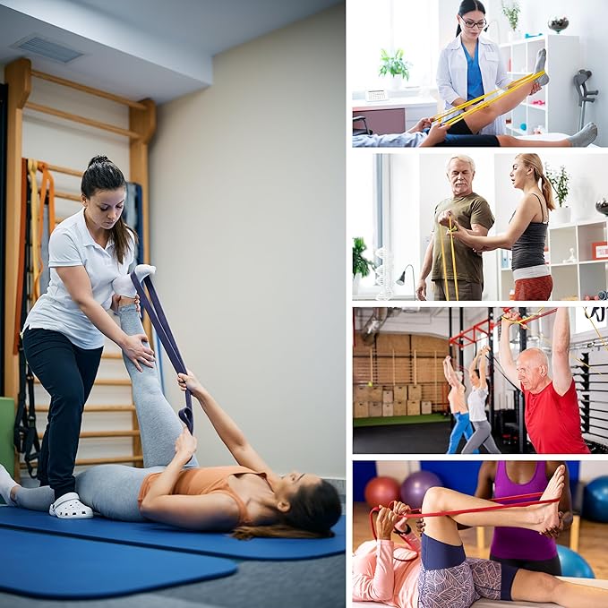 Resistance Bands for Working Out, 6 Packs Exercise Bands, Workout Bands, Pull Up Assistance Bands