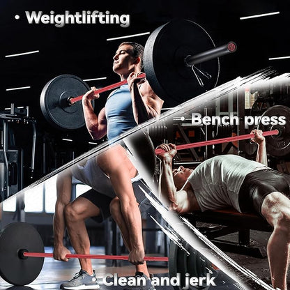 Barbell Bar for Weightlifting - 7FT Heavy Duty (1500LB/700LB), 4FT Short (500LB), 47" EZ Curl Bar