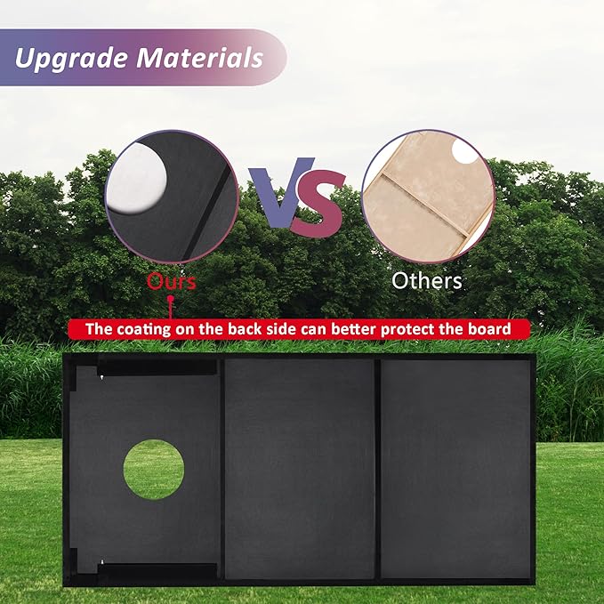 Cornhole Set, Regulation/Tailgate Size Cornhole Boards with 8 Bean Bags and Carrying Case, 4x2/3x2