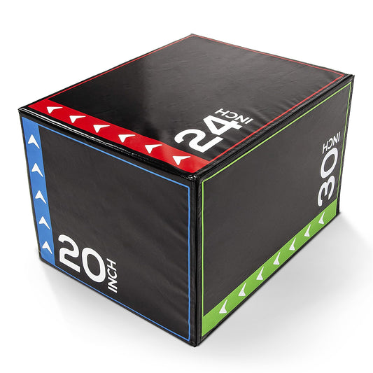 BalanceFrom 3-in-1 Foam Plyometric Jump Box for Home Gym, Multiple Heights