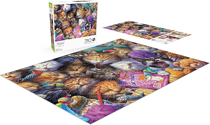 Buffalo Games - Jeff Haynie - Cat Nap - 750 Piece Jigsaw Puzzle for Adults - Challenging Puzzle