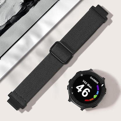 Elastic Nylon Watchband Compatible with Garmin Forerunner 235/220/230/620/630/735XT,Soft Adjustable