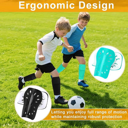 2 Pairs Shin Guards Soccer for Kids,Shin Pads Extra Lightweight Breathable Slide in Shin Guard for