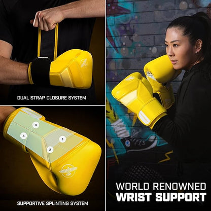 Hayabusa T3 Boxing Gloves for Men and Women Wrist and Knuckle Protection, Dual-X Hook and Loop