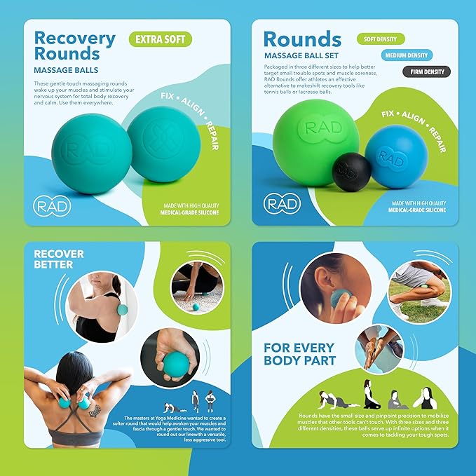 RAD Yoga Bundle for Myofascial Release, Muscle Recovery, & Relaxation ??Includes Multi-Use Yoga