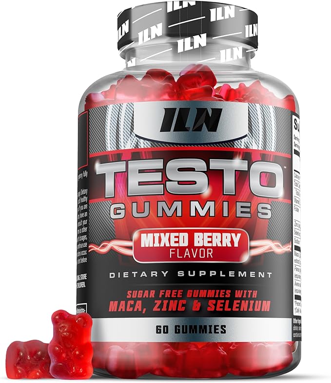 Iron Labs Nutrition Testo Gummies for Men (60 Gummies) - High Strength Booster for Men - Mixed