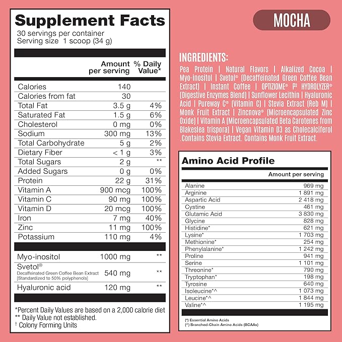 Fitmingo Vegan Protein Powder with Inositol, Collagen Boosters, Hyaluronic Acid and Vitamins | Low