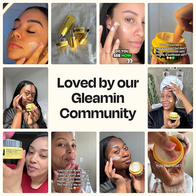 Gleamin Advanced Brightening Face Moisturizer - Face Cream for Women & Men with Vitamin C