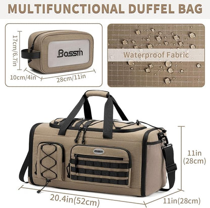 Bosstin Gym Bag for Men & Women,45L Travel Duffle Sports Duffel Bag Gym Weekender Overnight