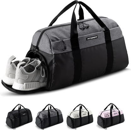 Fitgriff® Gym Bag V2 for Men and Women with Shoe & Wet Compartment - Duffle Bag for Travel, Sports