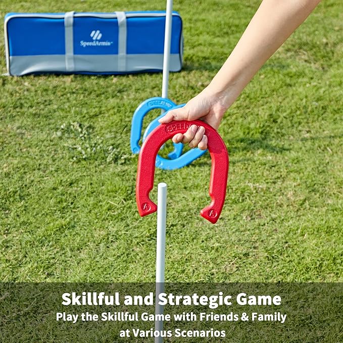 Horseshoes Outside Game Set - Universal Size Lawn Horseshoes Outdoor Games for Parties Beach