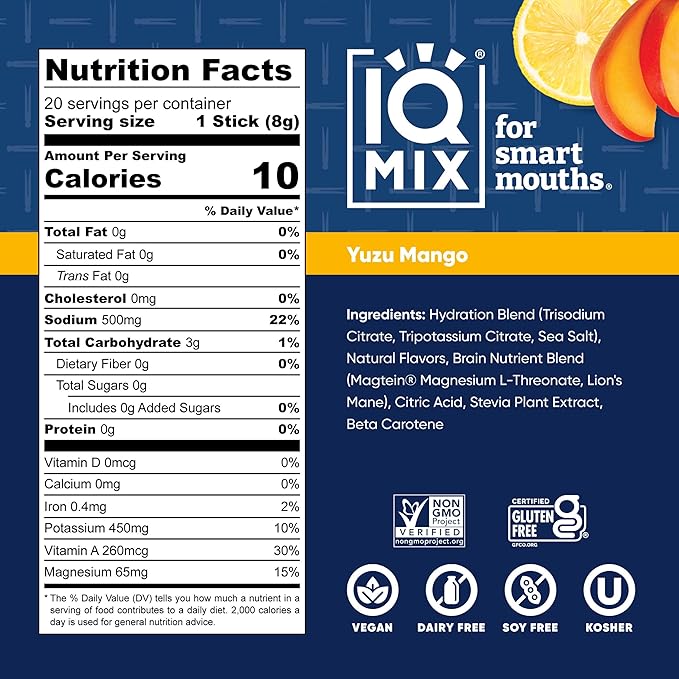 IQMIX x Chef Thomas Keller - Hydration Electrolyte Powder – 4-in-1 Formula for Hydration, Mental
