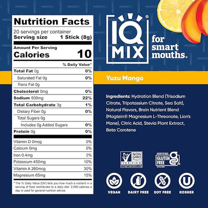 IQMIX x Chef Thomas Keller - Hydration Electrolyte Powder – 4-in-1 Formula for Hydration, Mental