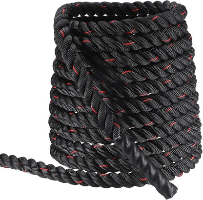 MECCANIXITY Battle Rope 50ft x 1.5 Inch Polyester Workout Rope Heavy Fitness Exercise Rope for