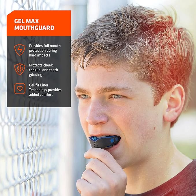 Shock Doctor Mouth Guard Sports, Hockey, Lacrosse, Baseball, Wrestling Moutguard, Gel Max Heavy