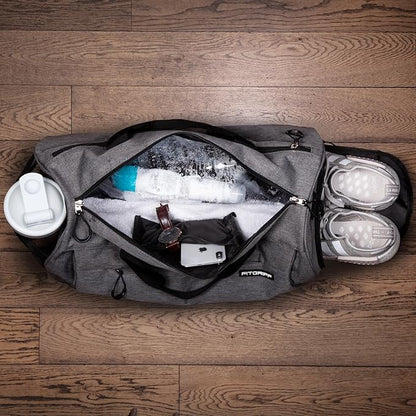 Fitgriff® Gym Bag for Men & Women with Shoe & Wet Compartment - Duffle Bag for Travel, Sports