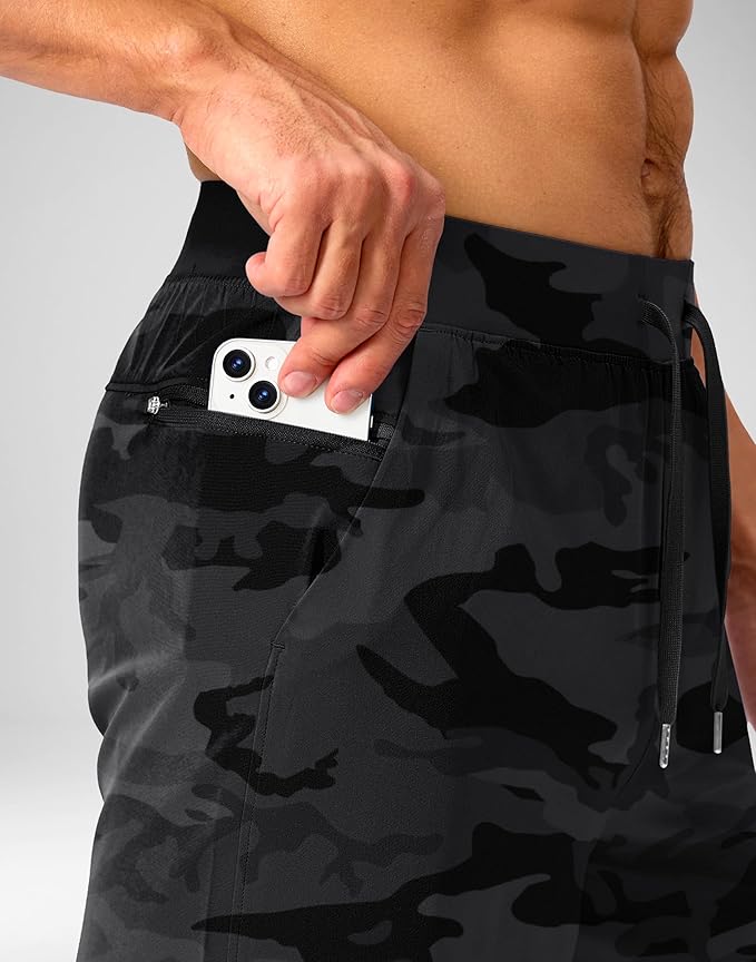 Men's Running Shorts with Zipper Pockets 9 Inch/ 7 Inch / 5 Inch Lightweight Quick Dry Gym Workout