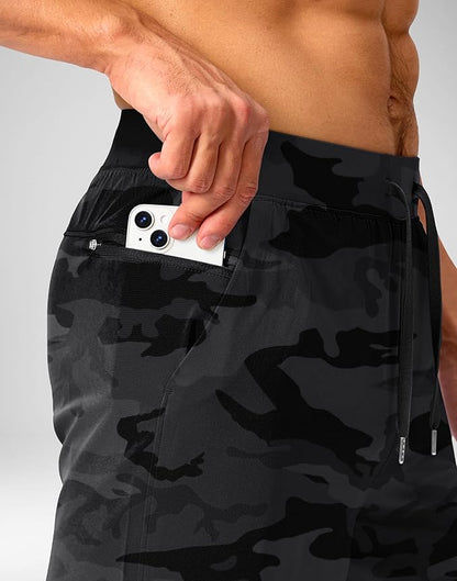 Men's Running Shorts with Zipper Pockets 9 Inch/ 7 Inch / 5 Inch Lightweight Quick Dry Gym Workout