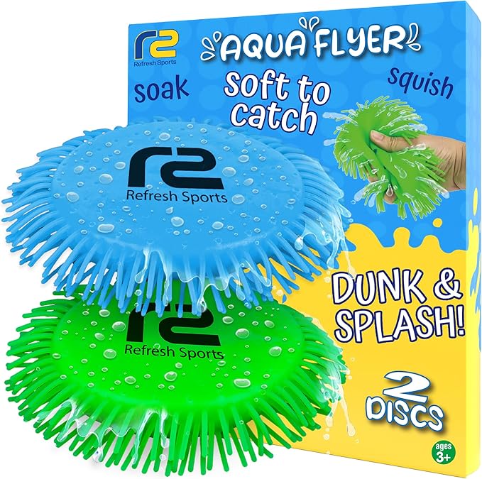 Soft Water Flying Disc for Kids – Sprays Water as it Flies! Fun Summer Water Toy for Beach Pool
