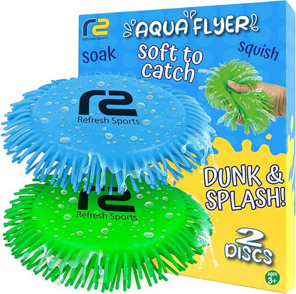 Soft Water Flying Disc for Kids – Sprays Water as it Flies! Fun Summer Water Toy for Beach Pool