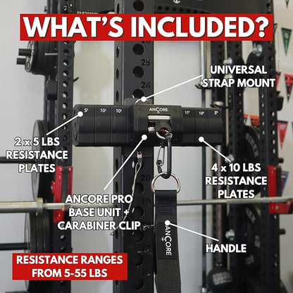 Ancore Pro: Home Gym Cable Machine | Portable Workout System for Strength Training | Comes with