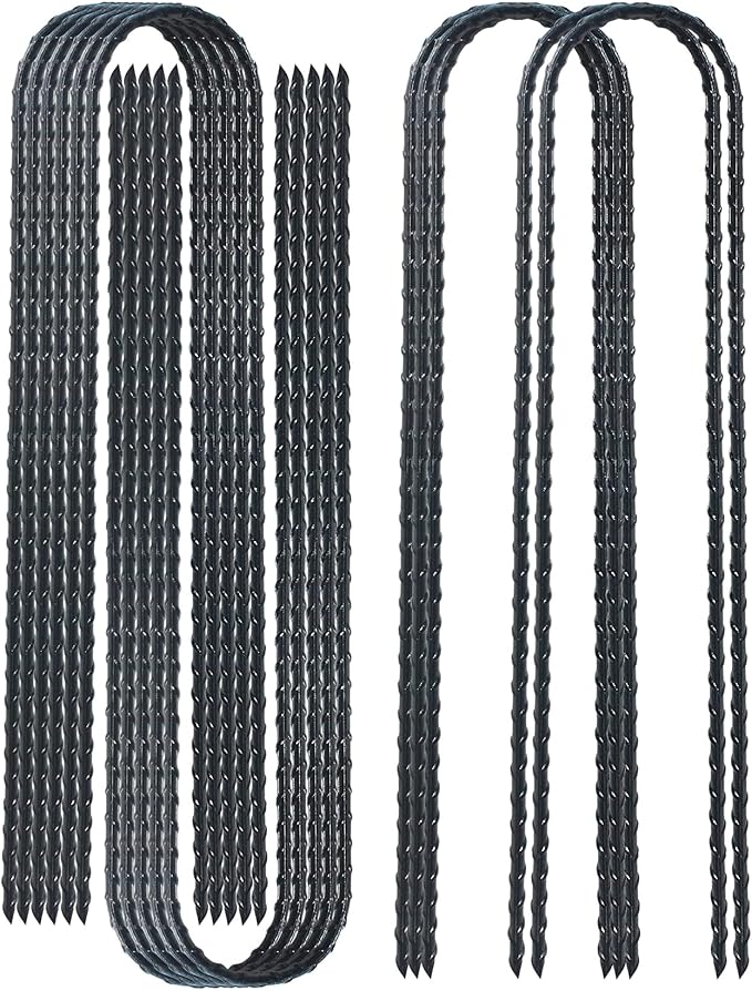 DTANX 12 Pack 12 Inch Rebar Stakes Heavy Duty Trampoline Anchors, Garden Stakes Tent Stakes Steel