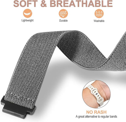 Elastic Nylon Watchband Compatible with Garmin Forerunner 235/220/230/620/630/735XT,Soft Adjustable
