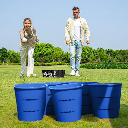ropoda Giant Yard Pong,Yard Games with Durable Buckets and Balls, Outdoor Game with Carry Bag for