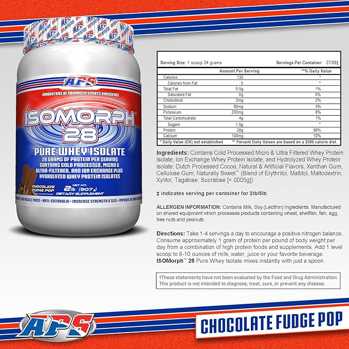 APS Nutrition Isomorph 28 Protein Powder | Pure Whey Isolate | Cold Pressed, Ultra- Filtered, & Ion