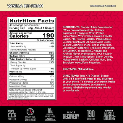 BSN SYNTHA-6 Whey Protein Powder, Micellar Casein, Milk Protein Isolate Powder, Vanilla Ice Cream