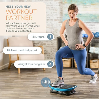 Lifepro Voice-Controlled Linear Vibration Plate ??Whole Body Curved Vibrating Platform with Heat