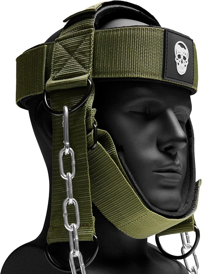 Gymreapers Neck Harness Weight Lifting - Neck Trainer Workout Equipment - Heavy Duty Stainless