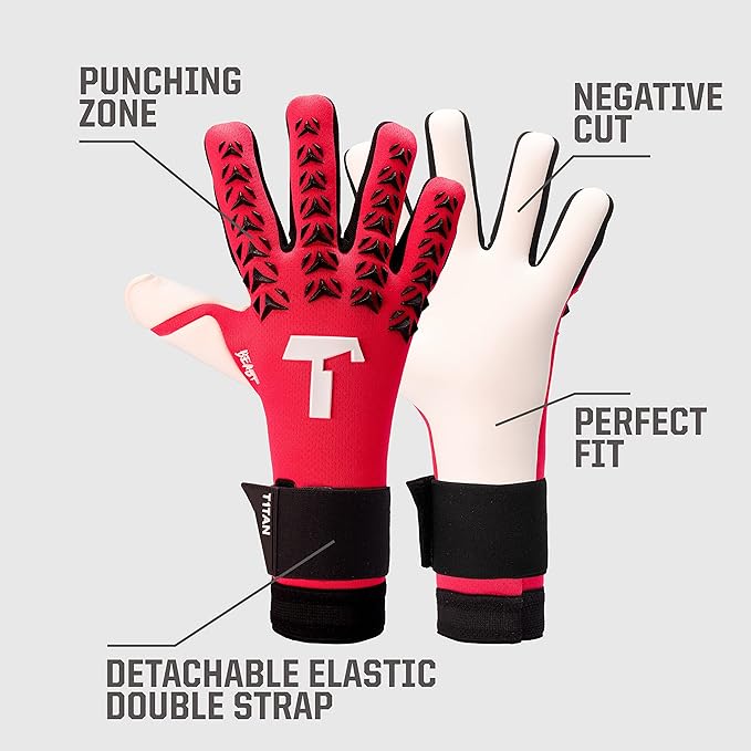 T1TAN Dark/Red Beast + LC - Goalkeeper Gloves - Without Finger Protection - Soccer Goalkeeper