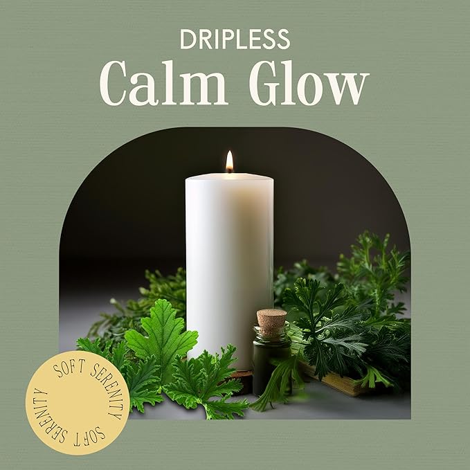 Mister Candle Citronella Candle, Ideal for Indoor & Outdoor Use, 4x8 Tall Pillar Candle, Hand