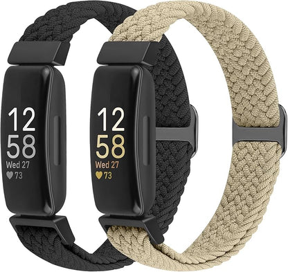 Elastic Braided Watch Band Compatible with Fitbit Inspire 3/Inspire 2/Inspire/Inspire HR/Fitbit ace