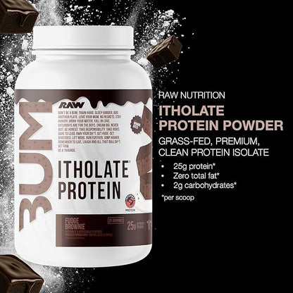 RAW Whey Isolate Protein Powder, Fudge Brownie (CBUM Itholate Protein) - 100% Grass-Fed Sports