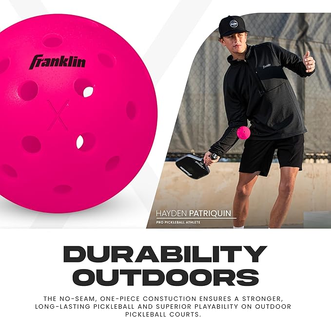 Franklin Sports X-40 Outdoor Pickleballs - Official Ball of USA Pickleball, APP Tour + US Open