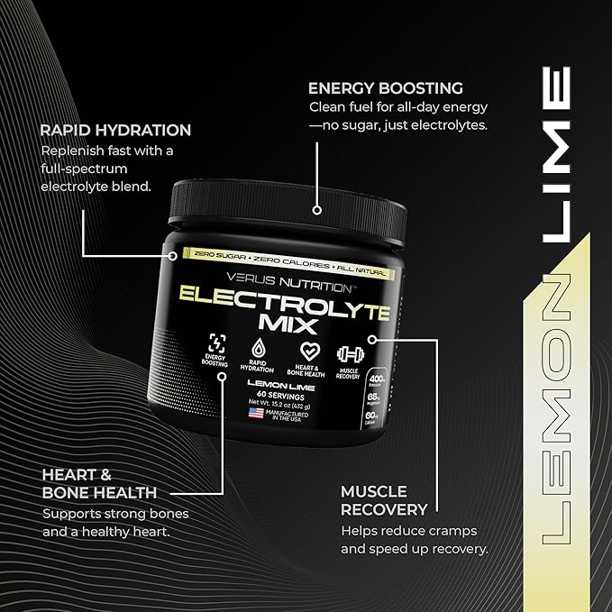 Electrolytes Powder No Sugar- Zero Calorie Hydration Powder | Sugar Free Electrolytes for Fasting