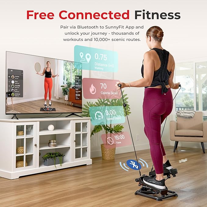 Sunny Health & Fitness Mini Steppers for Exercise at Home, Stair Step Workout Machine, Full Body