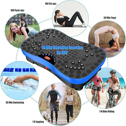 AXV Vibration Plate Exercise Machine Whole Body Workout Portable Mini Vibrate Fitness Platform