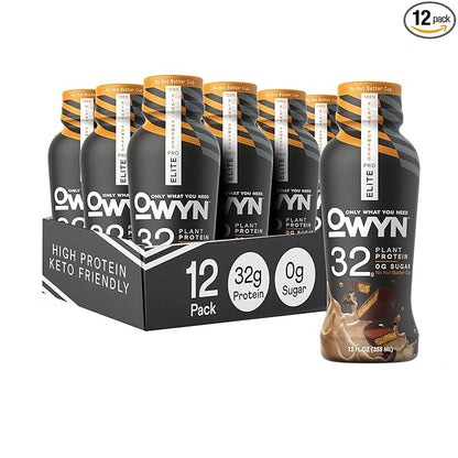 OWYN Only What You Need Pro Elite Vegan Plant Based High Protein Keto Shake, No Nut Butter Cup
